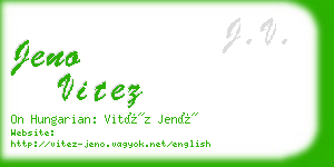 jeno vitez business card